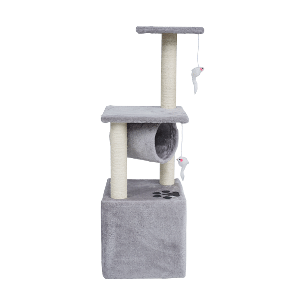 Drapak dla kota 30x30x92 cm , szary, REBEL ANIMALS