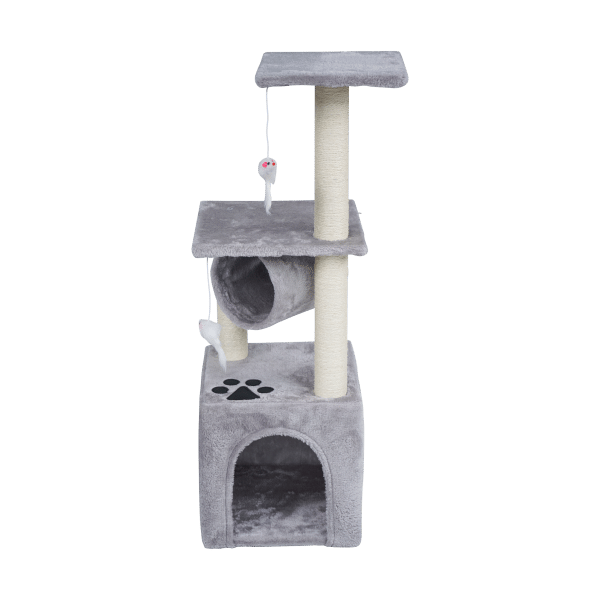 Drapak dla kota 30x30x92 cm , szary, REBEL ANIMALS