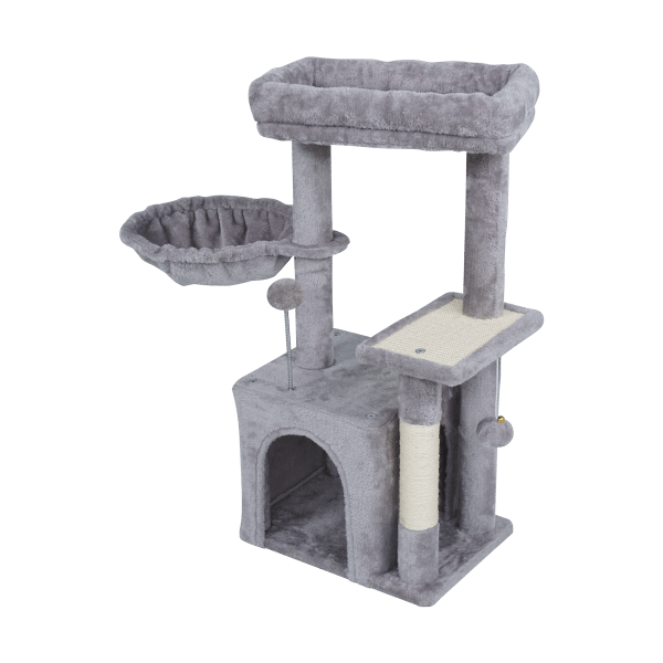 Drapak dla kota 40x30x80 cm , szary, REBEL ANIMALS