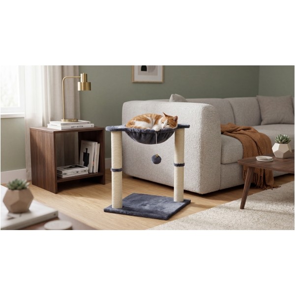 Drapak dla kota 40x40x51 cm , ciemno-szary, REBEL ANIMALS