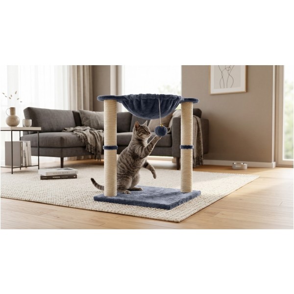 Drapak dla kota 40x40x51 cm , ciemno-szary, REBEL ANIMALS