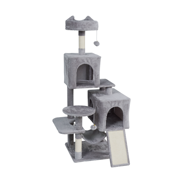 Drapak dla kota 45x45x137 cm , szary, REBEL ANIMALS