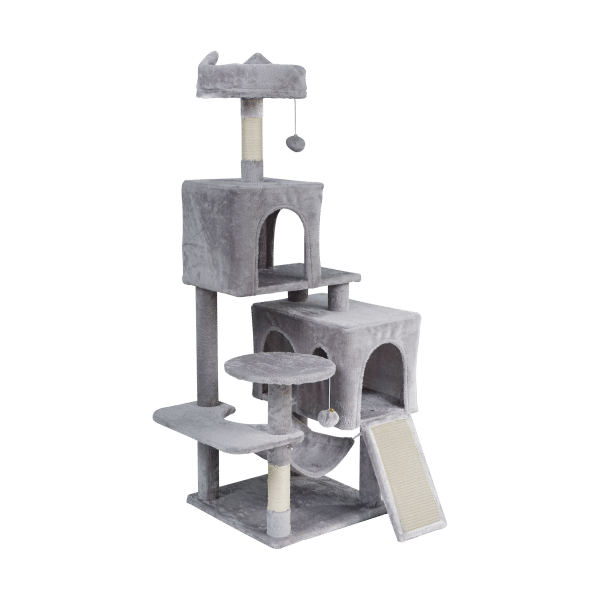 Drapak dla kota 45x45x137 cm , szary, REBEL ANIMALS