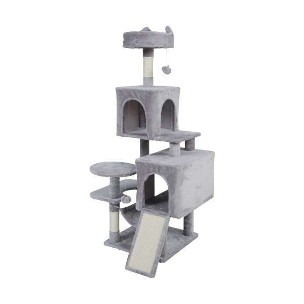 Drapak dla kota 45x45x137 cm , szary, REBEL ANIMALS