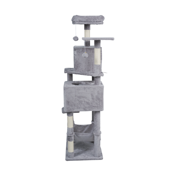 Drapak dla kota 48x40x155 cm , szary, REBEL ANIMALS