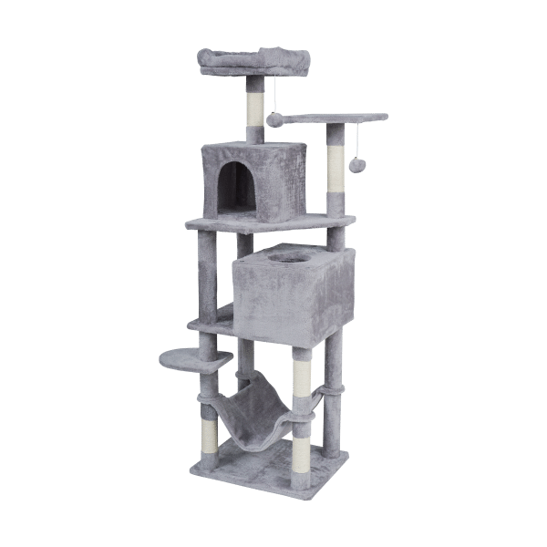 Drapak dla kota 48x40x155 cm , szary, REBEL ANIMALS