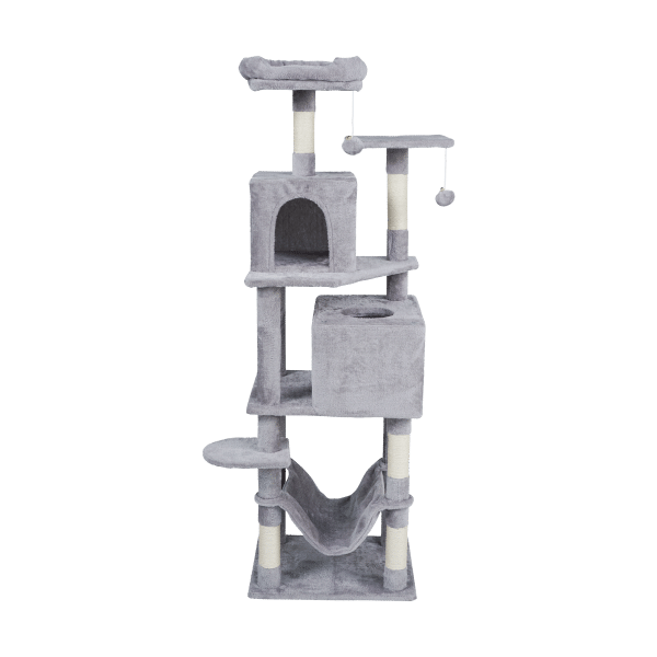 Drapak dla kota 48x40x155 cm , szary, REBEL ANIMALS