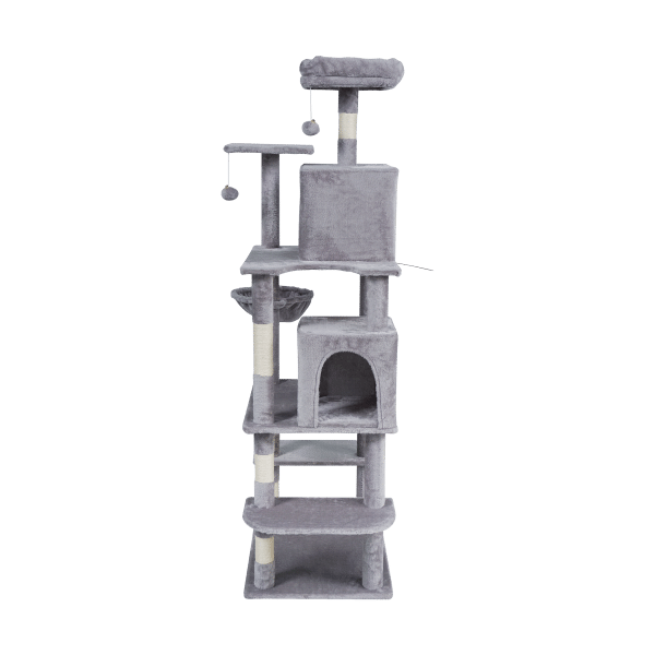 Drapak dla kota 60x49x173 cm , szary, REBEL ANIMALS