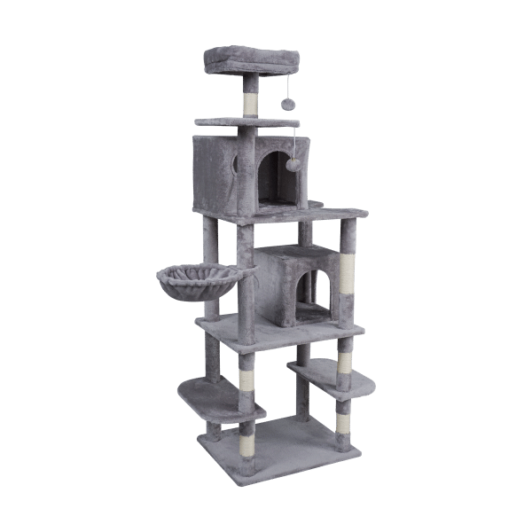 Drapak dla kota 60x49x173 cm , szary, REBEL ANIMALS