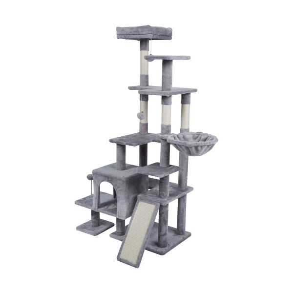 Drapak dla kota 75x40x152 cm , szary, REBEL ANIMALS