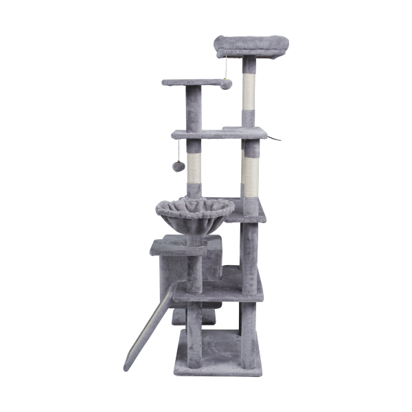 Drapak dla kota 75x40x152 cm , szary, REBEL ANIMALS