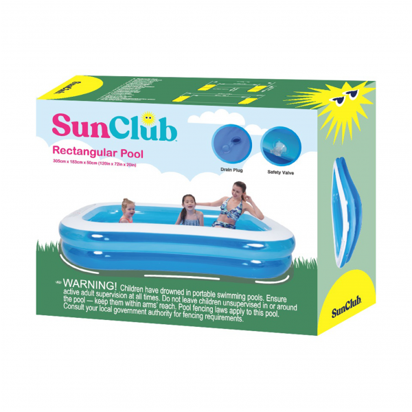 Duży basen ogrodowy, dmuchany SUNCLUB 305x183x50