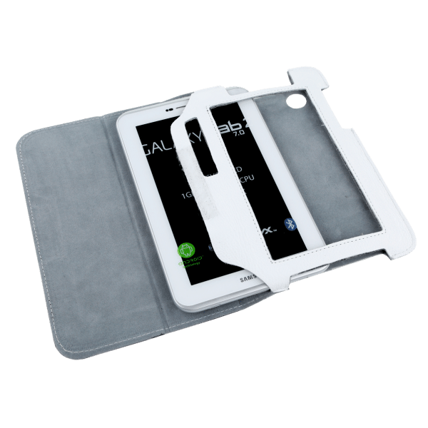 Etui białe dedykowane do Samsung Galaxy Tab P3100 (skóra naturalna)