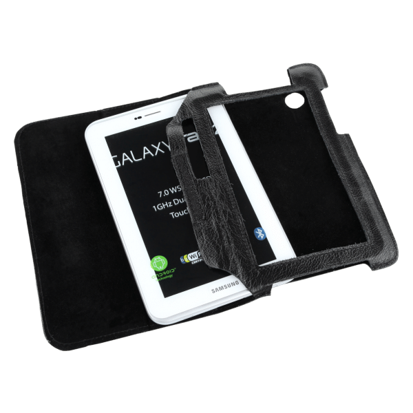 Etui czarne dedykowane do Samsung Galaxy Tab P3100 (skóra naturalna)