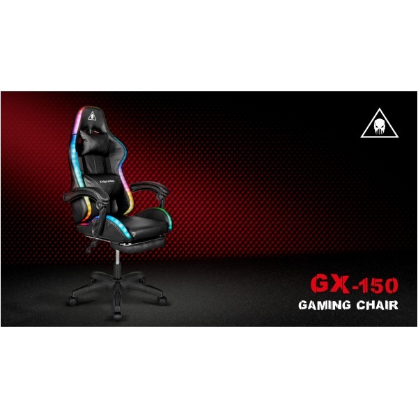 Fotel gamingowy Kruger&Matz GX-150 Czarny LED 7-punktowy masaż
