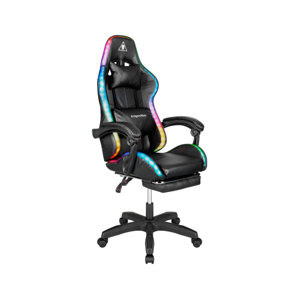 Fotel gamingowy Kruger&Matz GX-150 Czarny LED 7-punktowy masaż