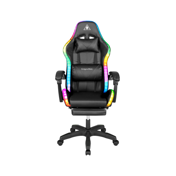 Fotel gamingowy Kruger&Matz GX-150 Czarny LED 7-punktowy masaż