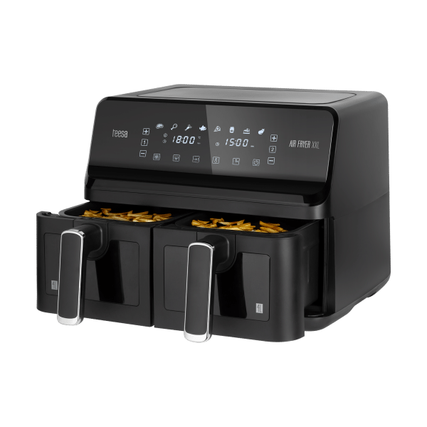 Frytkownica beztłuszczowa TEESA AIR FRYER DUAL POT XXL 8L 2700W