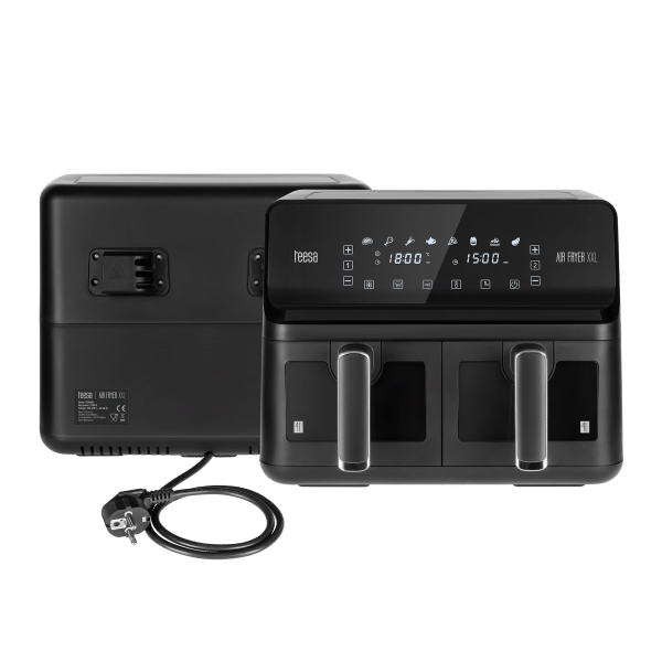 Frytkownica beztłuszczowa TEESA AIR FRYER DUAL POT XXL 8L 2700W