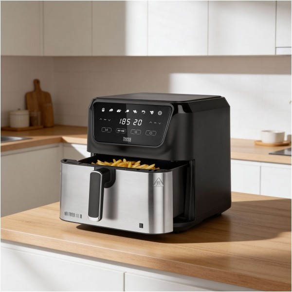 Frytkownica beztłuszczowa TEESA DIGITAL AIR FRYER XXL , 8L , 1700W, duża miska , programy , podtrzymywanie ciepła