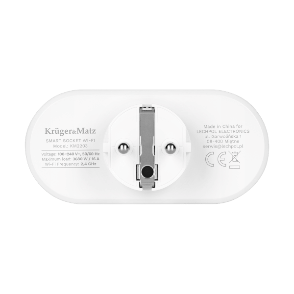 Gniazdo podwójne WiFi Kruger&Matz Connect P5 Tuya