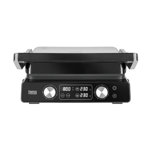 Grill elektryczny TEESA , panini grill , opiekacz, 3 pozycje , wyjmowane wkłady, 2000W