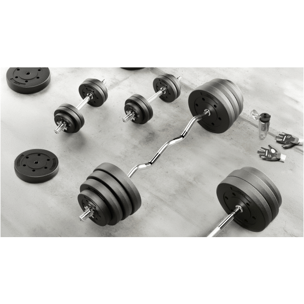 Gryf lekko łamany, sztanga 30mm 150cm 8.5kg max.170kg REBEL ACTIVE