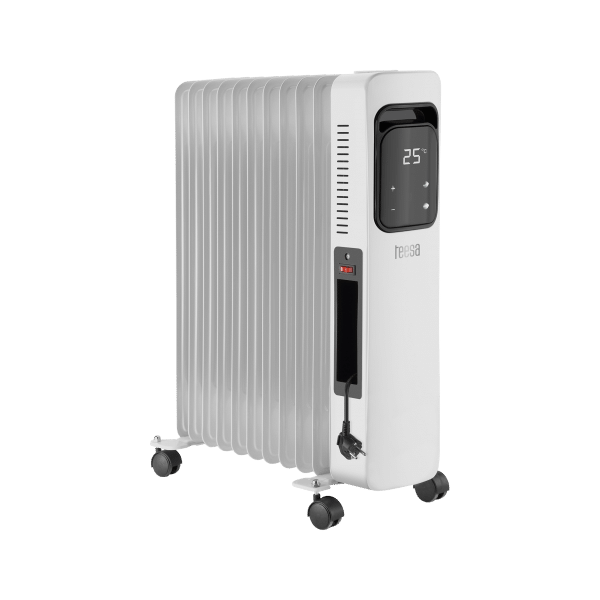 Grzejnik olejowy 2500W (11 zeberek) z wyświetlaczem LCD, sterowany pilotem