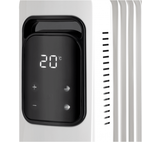 Grzejnik olejowy 2500W (11 zeberek) z wyświetlaczem LCD, sterowany pilotem