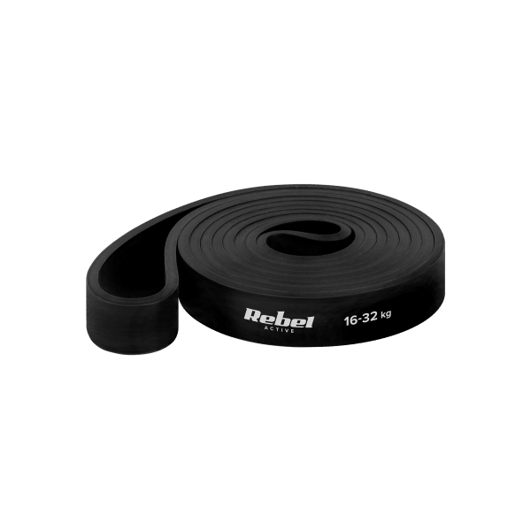 Guma do ćwiczeń TPE - Power Band PT-3, czarna 16-32 kg REBEL ACTIVE