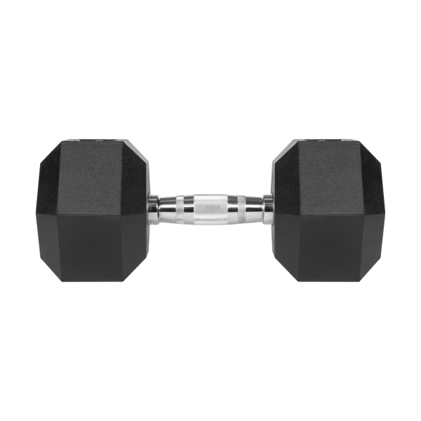 Hantel żeliwny gumowany HEX 17,5 kg REBEL ACTIVE