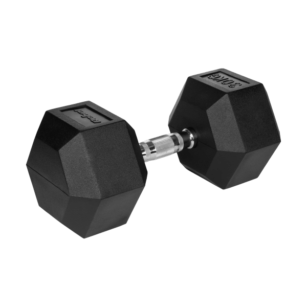 Hantel żeliwny gumowany HEX 30 kg REBEL ACTIVE