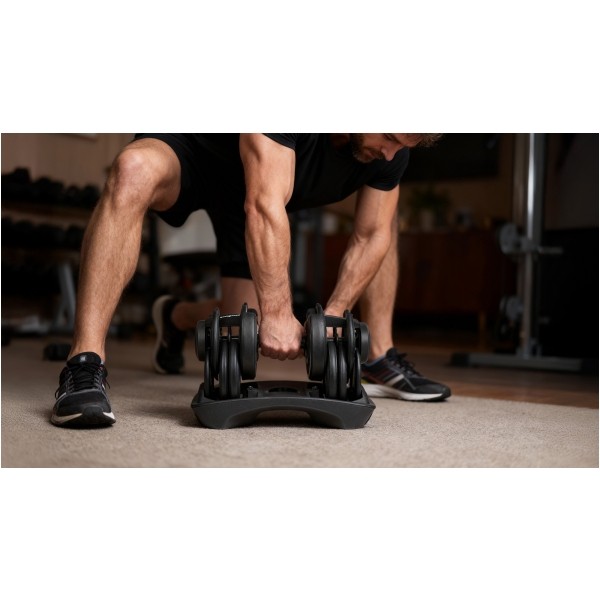 Hantel żeliwny regulowany automat 24 kg REBEL ACTIVE