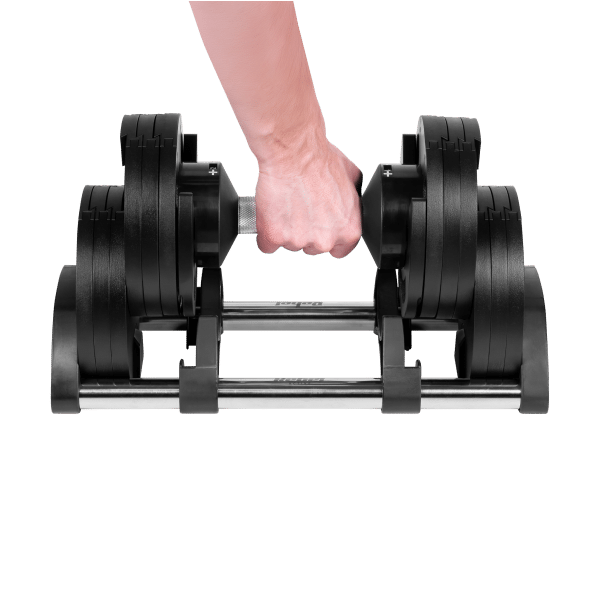 Hantel żeliwny regulowany automat 24 kg, skok co 2kg, REBEL ACTIVE