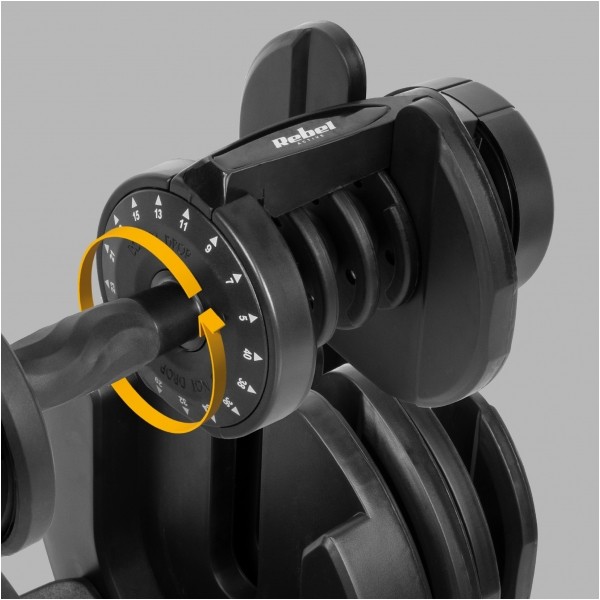 Hantel żeliwny regulowany automat 40 kg REBEL ACTIVE