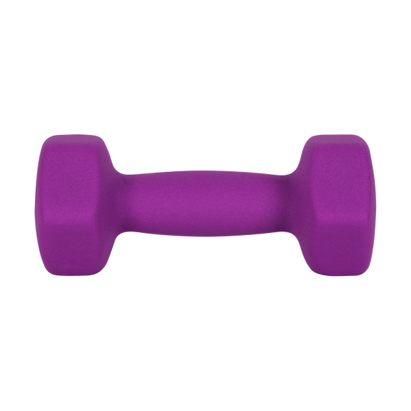 Hantelki żeliwne neoprenowe HEX 2x2.5kg, REBEL ACTIVE