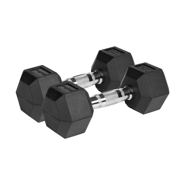 Hantle żeliwne gumowane HEX 2x6 kg REBEL ACTIVE