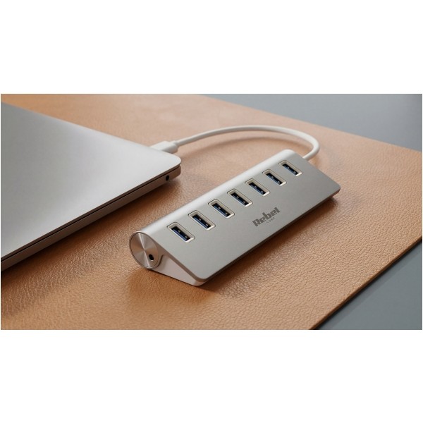 HUB (rozdzielacz) USB 3.0 7 portowy Rebel