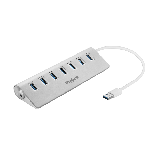 HUB (rozdzielacz) USB 3.0 7 portowy Rebel