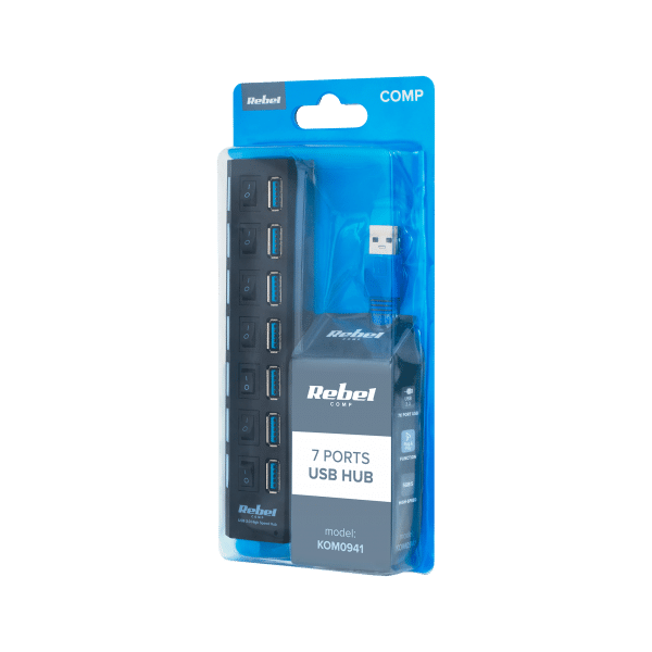 HUB USB 3.0 7 portowy Rebel