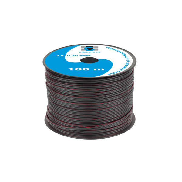 Kabel głośnikowy CCA 0.20mm czarny