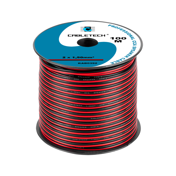Kabel głośnikowy CCA 1.5mm czarno-czerwony