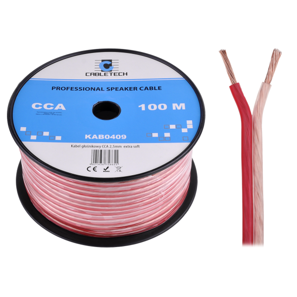Kabel głośnikowy CCA 2.5mm Cabletech extra soft