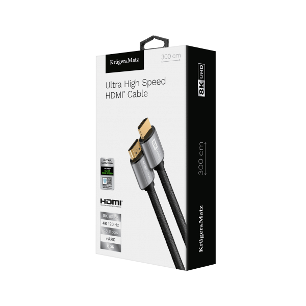 Kabel HDMI-HDMI 2.1 8K 3 m Kruger&Matz