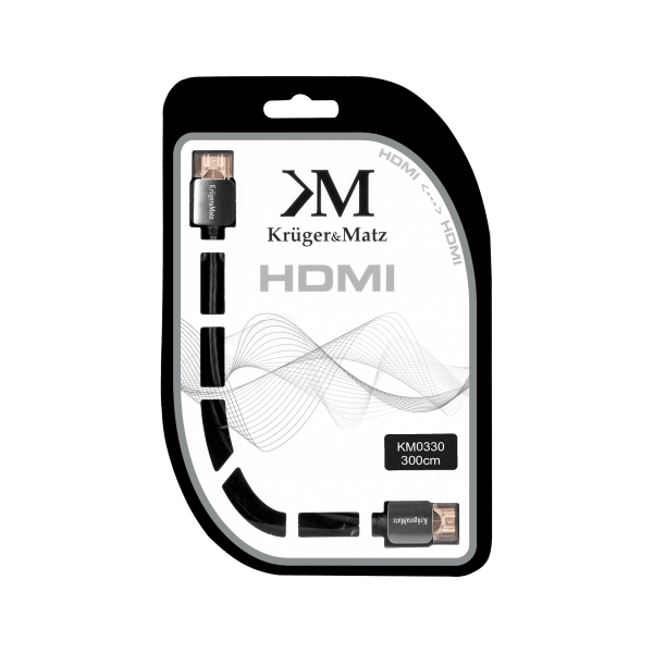 Kabel HDMI - HDMI wtyk-wtyk (A-A) 3.0m Kruger&Matz 4K