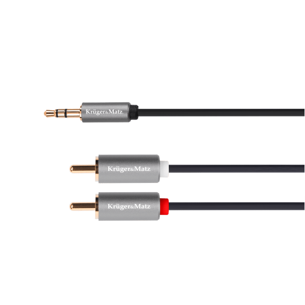 Kabel jack 3.5 wtyk stereo - 2RCA 10m Kruger&Matz Basic