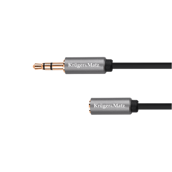 Kabel jack 3.5 wtyk stereo - 3.5 gniazdo stereo 1.8m Kruger&Matz Basic