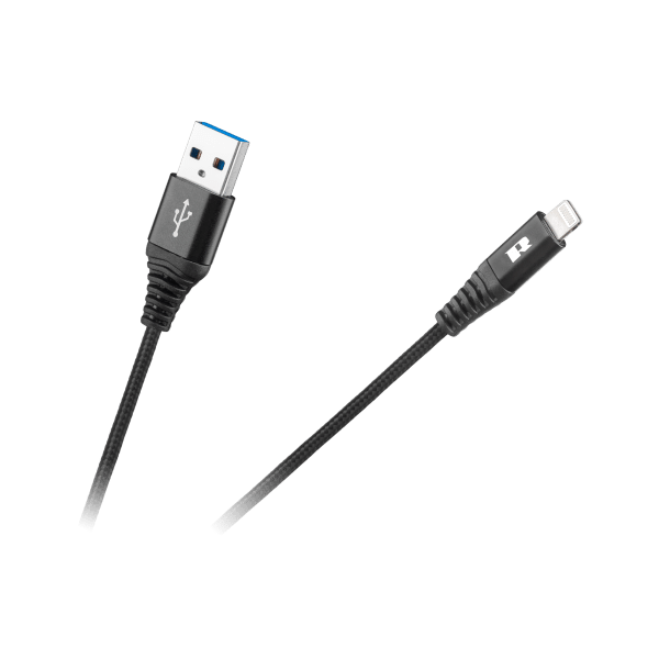 Kabel USB - Lightning REBEL 100 cm czarny