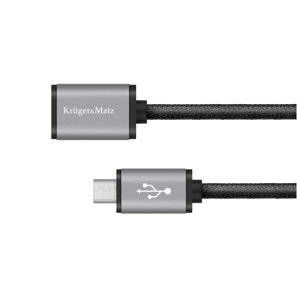 Kabel USB - micro USB gniazdo-wtyk 1.0m Kruger&Matz