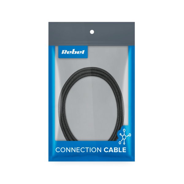 Kabel USB typu C - USB typu C REBEL 100 cm czarny